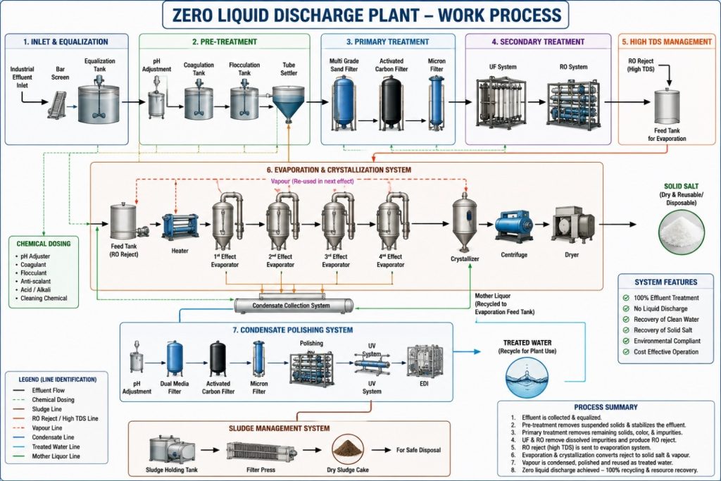 Zero Liquid Discharge Plant Work process image