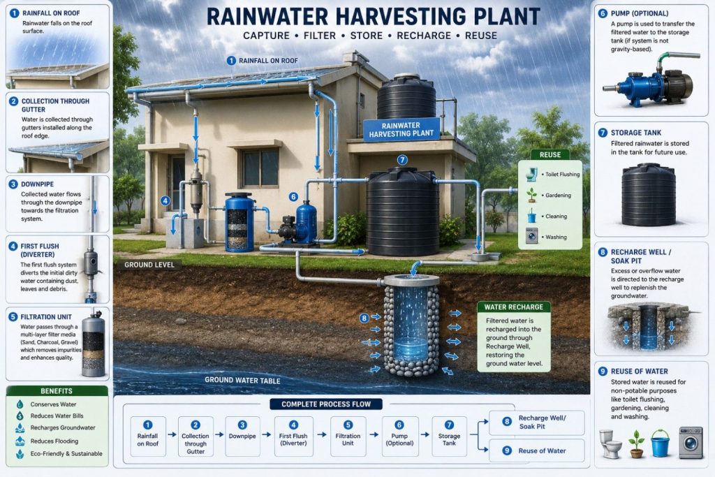 RAIN WATER HARVESTING PLANT IMAGE